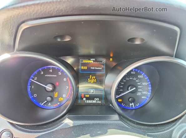 4S4BSANC2H3432283 2017 SUBARU OUTBACK Бордовый Вид щитка приборов