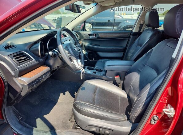 4S4BSANC2H3432283 2017 SUBARU OUTBACK Бордовый Вид салона спереди