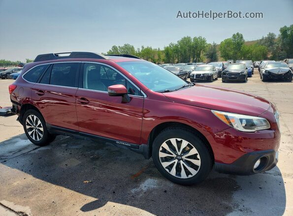 4S4BSANC2H3432283 2017 SUBARU OUTBACK Бордовый Передняя правая четверть