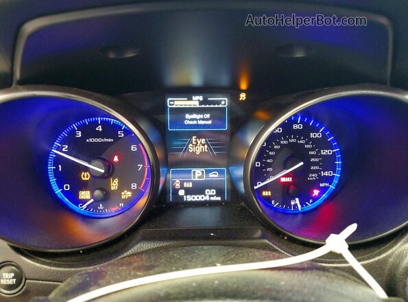 4S4BSANC4H3220131 2017 SUBARU OUTBACK Silver Вид щитка приладів
