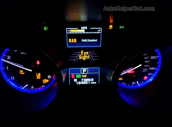 4S4BSANC4H3375729 2017 SUBARU OUTBACK Blue Vista del cuadro de instrumentos