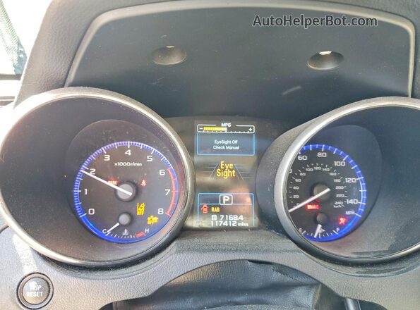 4S4BSANC4J3349833 2018 SUBARU OUTBACK Green Սարքավորումների վահանակի տեսք