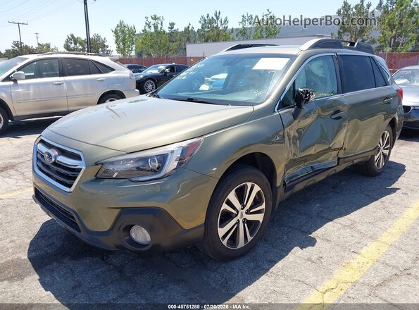 4S4BSANC4K3245943 2019 SUBARU OUTBACK Green წინა მარცხენა ხედი სამი მეოთხედიდან