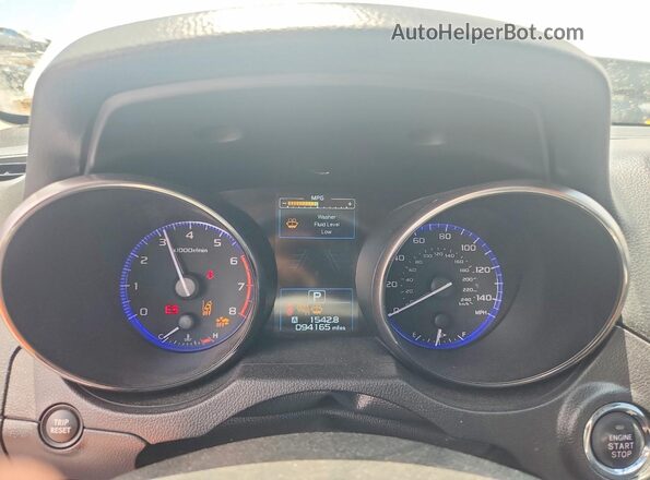 4S4BSANC5H3292407 2017 SUBARU OUTBACK White Widok zestawu wskaźników