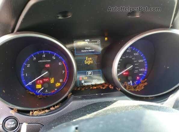 4S4BSANC6H3276443 2017 SUBARU OUTBACK Red Вид щитка приладів
