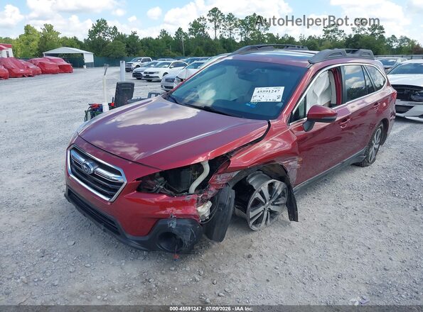 4S4BSANC7K3247881 2019 SUBARU OUTBACK Red Առջևի ձախ երեք քառորդ տեսարան