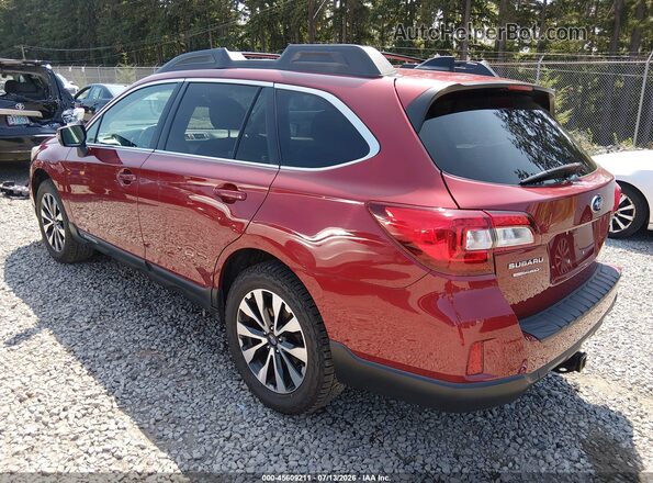 4S4BSANC8G3336530 2016 SUBARU OUTBACK Red Задня ліва чверть