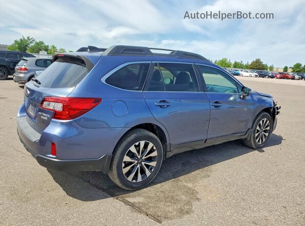 4S4BSANC8H3303707 2017 SUBARU OUTBACK Синий Задняя правая четверть