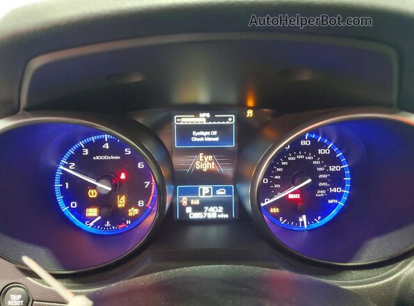 4S4BSANC8H3368203 2017 SUBARU OUTBACK Синий Вид щитка приборов