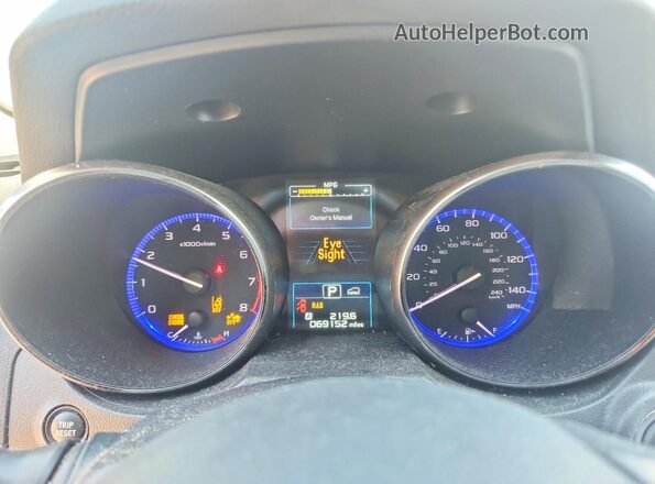 4S4BSANC9K3346346 2019 SUBARU OUTBACK Gray Instrument cluster view