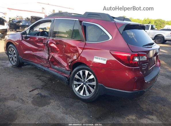 4S4BSANCXH3287946 2017 SUBARU OUTBACK Burgundy Задня ліва чверть