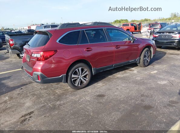 4S4BSANCXJ3344247 2018 SUBARU OUTBACK Red Задня права чверть