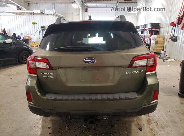 4S4BSBCC4G3241259 2016 SUBARU OUTBACK Green Вид ззаду