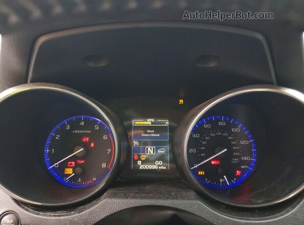 4S4BSBCC9G3278534 2016 SUBARU OUTBACK Blue Vista del cuadro de instrumentos