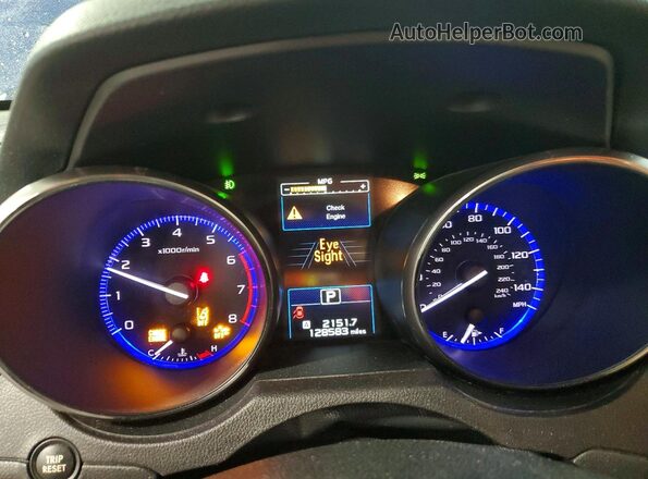 4S4BSBFC5G3237605 2016 SUBARU OUTBACK Blue Vista del cuadro de instrumentos