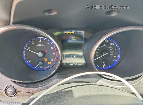 4S4BSBHC7G3216932 2016 SUBARU OUTBACK Синий Вид щитка приборов