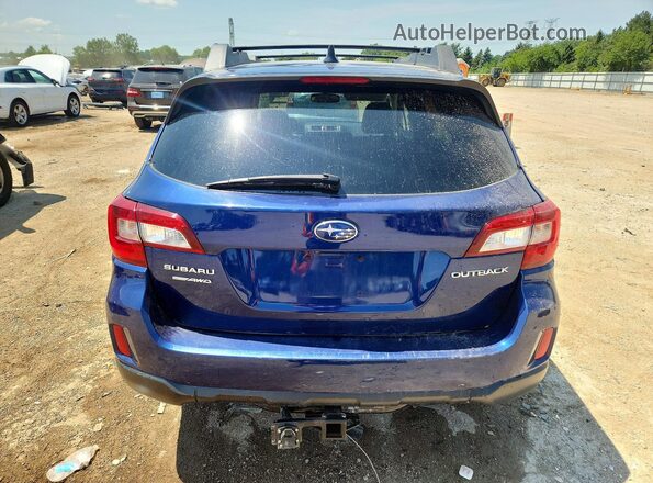 4S4BSBLC5G3264792 2016 SUBARU OUTBACK Синий Вид сзади