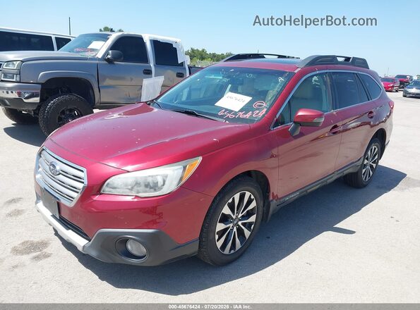 4S4BSBNC2G3317249 2016 SUBARU OUTBACK Red Przód lewy