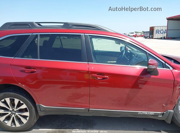 4S4BSBNC2G3317249 2016 SUBARU OUTBACK Red Widok wnętrza z tyłu