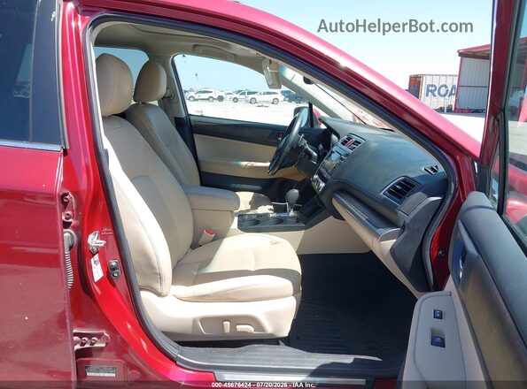 4S4BSBNC2G3317249 2016 SUBARU OUTBACK Red Widok wnętrza z przodu