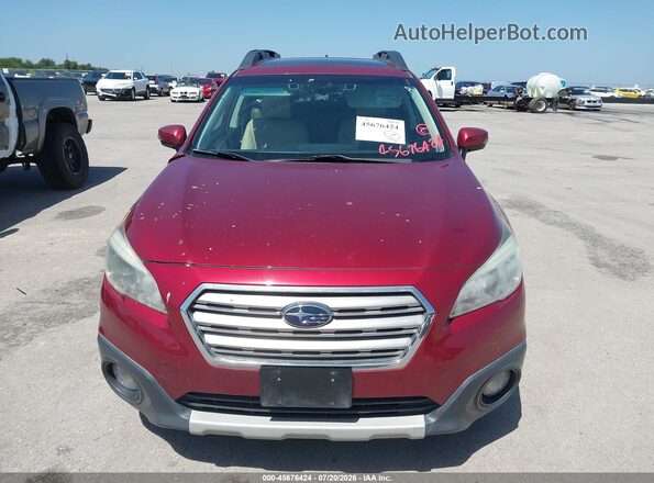 4S4BSBNC2G3317249 2016 SUBARU OUTBACK Red Widok zestawu wskaźników