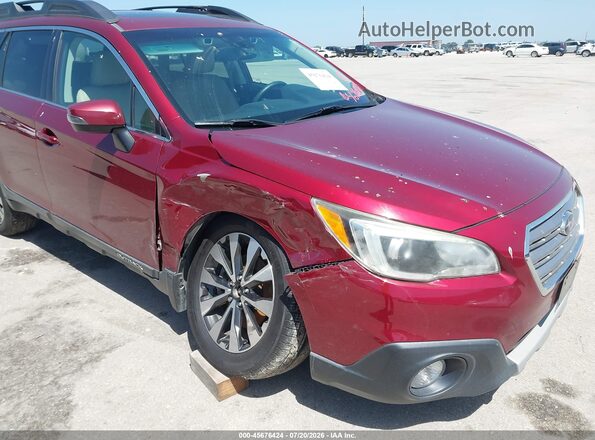 4S4BSBNC2G3317249 2016 SUBARU OUTBACK Red Widok z przodu