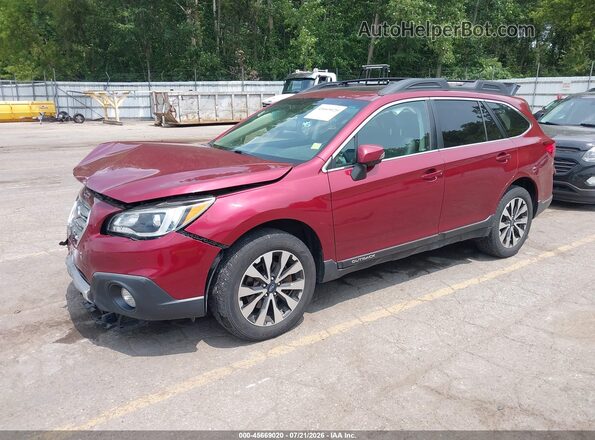 4S4BSBNC9G3344206 2016 SUBARU OUTBACK Burgundy Передня ліва чверть
