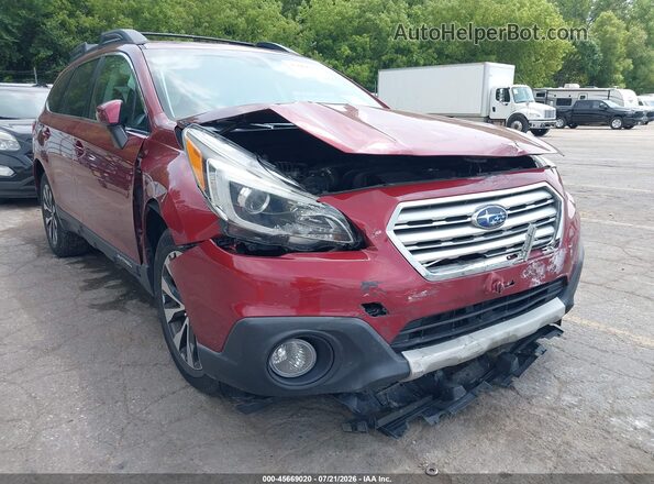 4S4BSBNC9G3344206 2016 SUBARU OUTBACK Burgundy Вид спереду