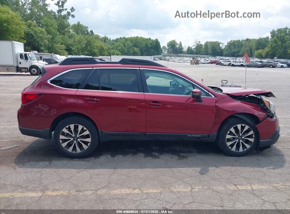 4S4BSBNC9G3344206 2016 SUBARU OUTBACK Burgundy Вид задньої частини салону