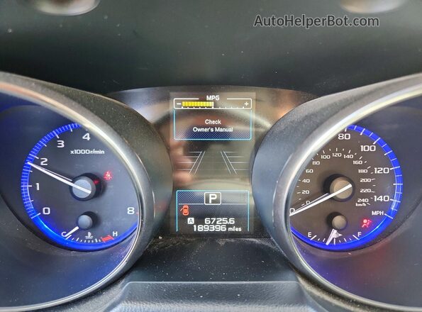 4S4BSBNCXG3206836 2016 SUBARU OUTBACK Черный Вид щитка приборов