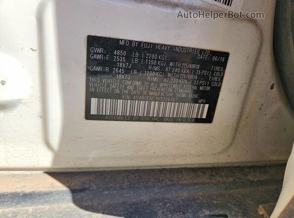 4S4BSENC1H3206467 2017 SUBARU OUTBACK Белый Вид наклейки с VIN-кодом