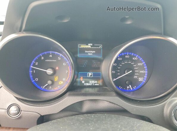4S4BSENC3H3262636 2017 SUBARU OUTBACK Blue Instrument cluster view