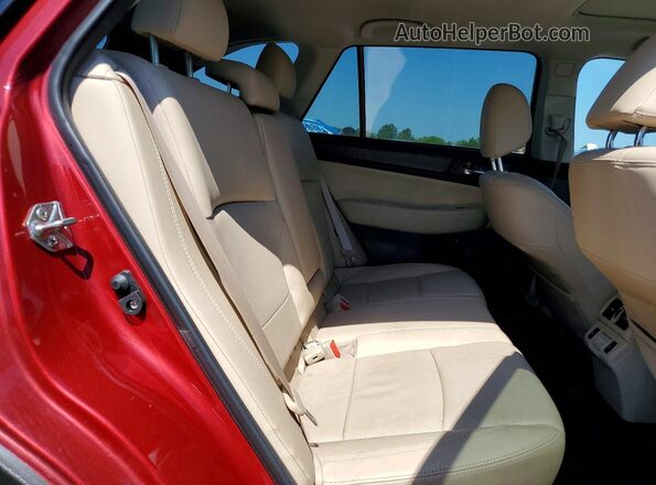 4S4BSENC6J3202792 2018 SUBARU OUTBACK Red უკანა სალონის ხედი