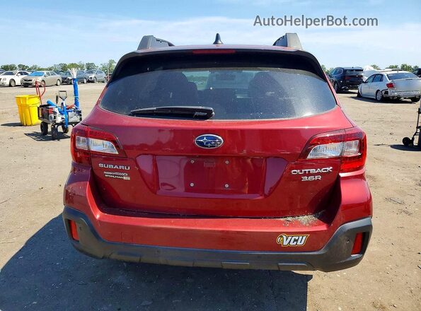 4S4BSENC6J3202792 2018 SUBARU OUTBACK Red უკანა ხედი