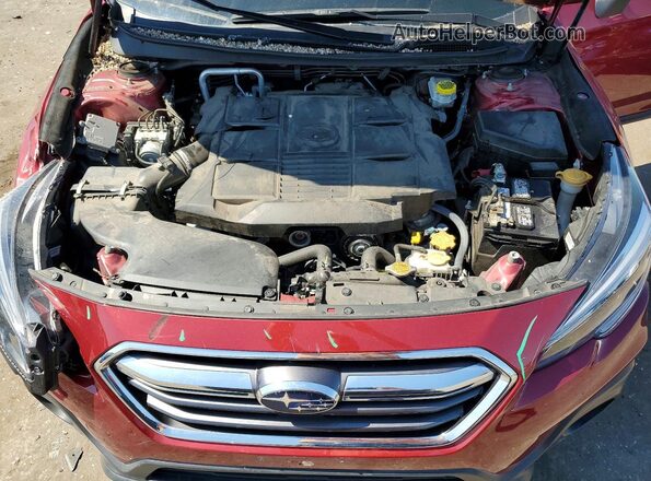 4S4BSENC6J3202792 2018 SUBARU OUTBACK Red ძრავის განყოფილების ხედი