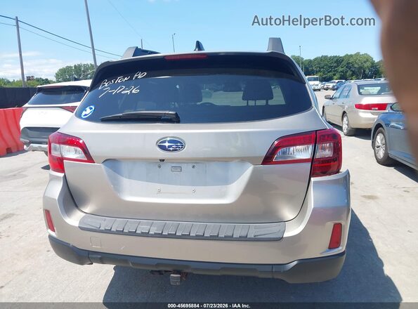 4S4BSENCXG3334804 2016 SUBARU OUTBACK Champagne 
