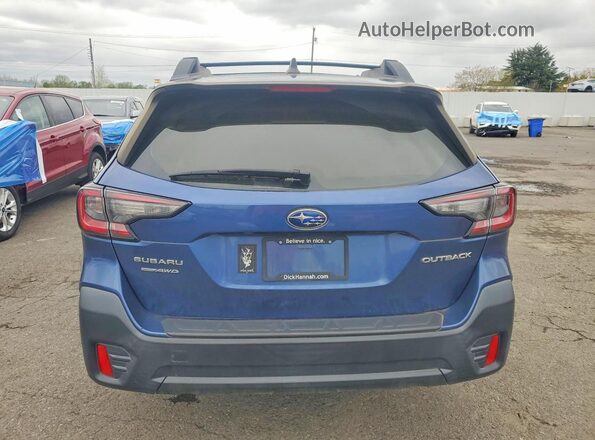 4S4BTAAC2M3100762 2021 SUBARU OUTBACK Blue Widok z tyłu