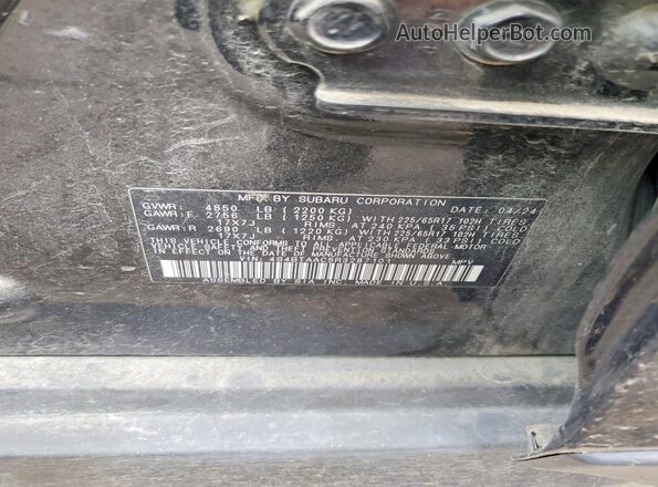 4S4BTAAC5R3287101 2024 SUBARU OUTBACK Black VIN կոդի պիտակի տեսք