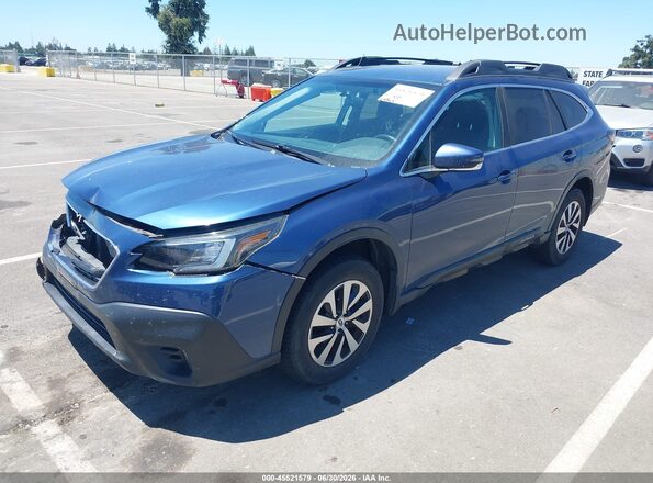 4S4BTACC2L3250799 2020 SUBARU OUTBACK Blue Առջևի ձախ երեք քառորդ տեսարան