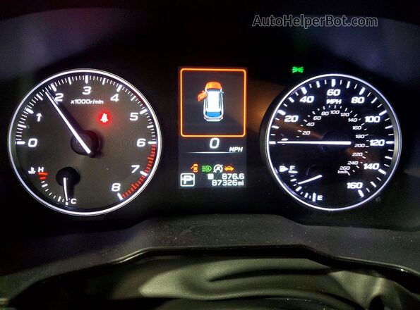 4S4BTACC6M3193041 2021 SUBARU OUTBACK White Widok zestawu wskaźników