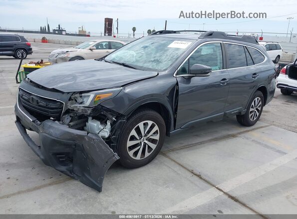 4S4BTADC6N3235059 2022 SUBARU OUTBACK Gray Առջևի ձախ երեք քառորդ տեսարան
