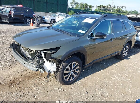 4S4BTADC7S3295041 2025 SUBARU OUTBACK Green წინა მარცხენა ხედი სამი მეოთხედიდან