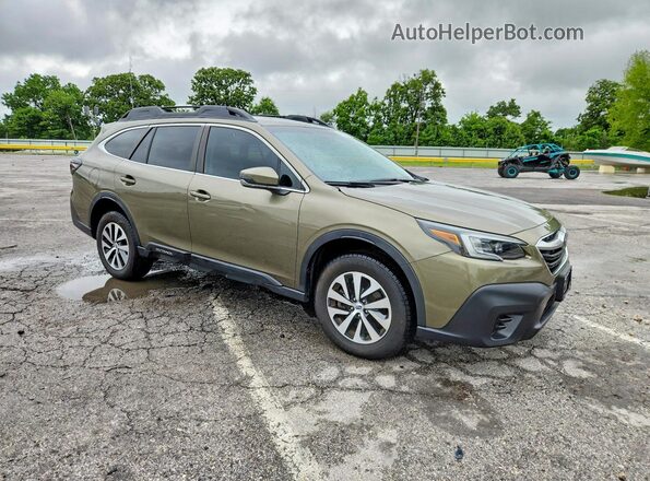 4S4BTADC9M3111558 2021 SUBARU OUTBACK Зеленый Передняя правая четверть