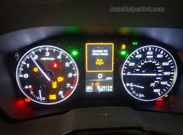 4S4BTAEC0L3155090 2020 SUBARU OUTBACK Gray Widok zestawu wskaźników