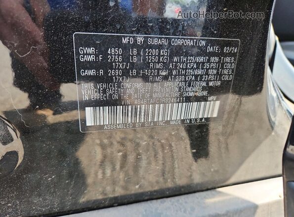 4S4BTAFC1R3246411 2024 SUBARU OUTBACK Black Vista de la etiqueta del VIN