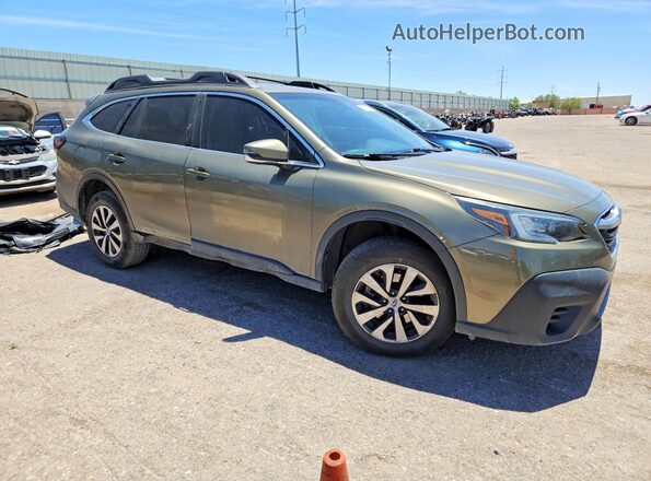 4S4BTAFC2N3194524 2022 SUBARU OUTBACK Зеленый Передняя правая четверть