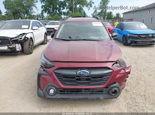 4S4BTAFC3S3211519 2025 SUBARU OUTBACK Красный Вид задней части салона