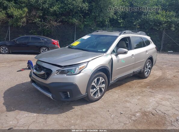 4S4BTALC2L3204275 2020 SUBARU OUTBACK Cream Առջևի ձախ երեք քառորդ տեսարան