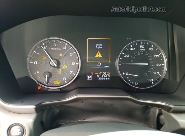 4S4BTALC5S3106551 2025 SUBARU OUTBACK White ხელსაწყოთა პანელის ხედი