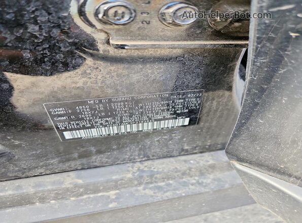 4S4BTAMC3P3183845 2023 SUBARU OUTBACK Black Vista de la etiqueta del VIN